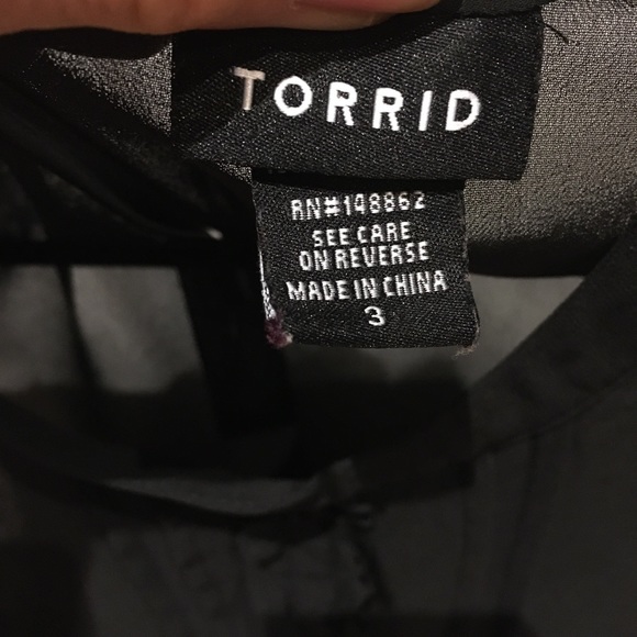Torrid Women’s Black Shear Sleeveless Blouse Top - Picture 5 of 7